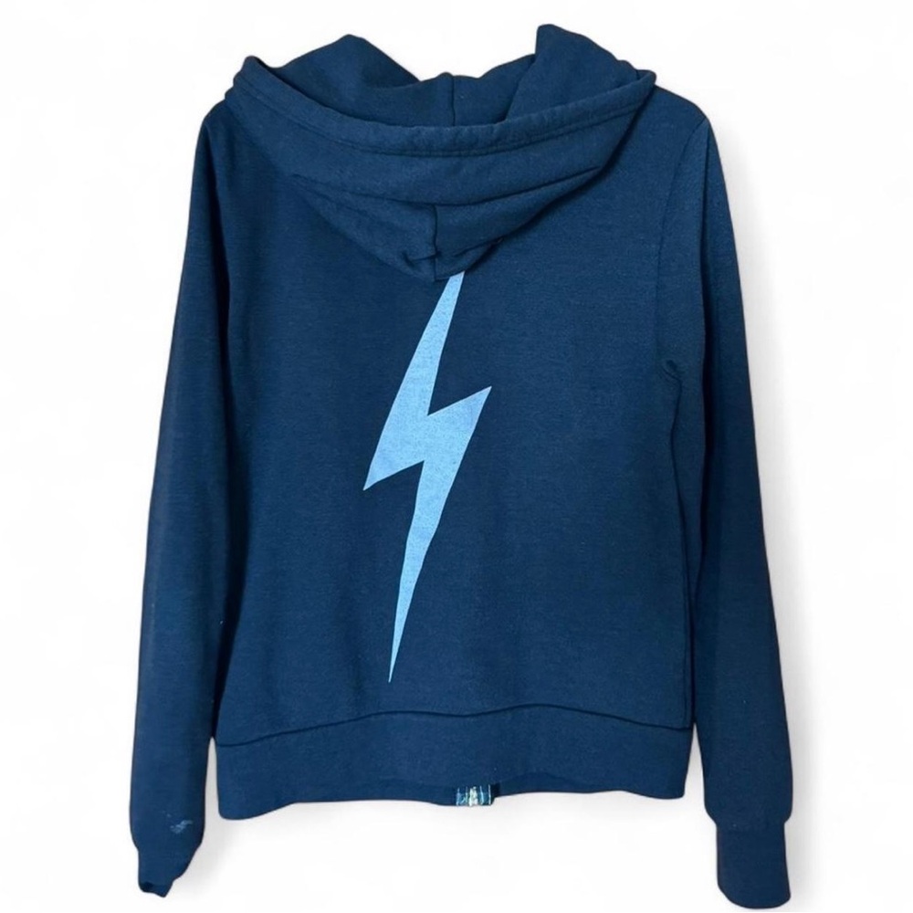 Aviator Nation Charcoal Bolt Zip Up Hoodie